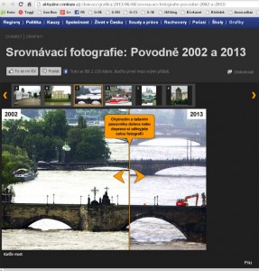 Web - porovnanie fotografii z rokov 2002 a 2013